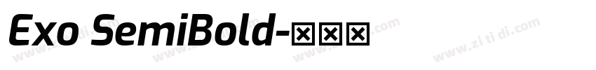 Exo SemiBold字体转换